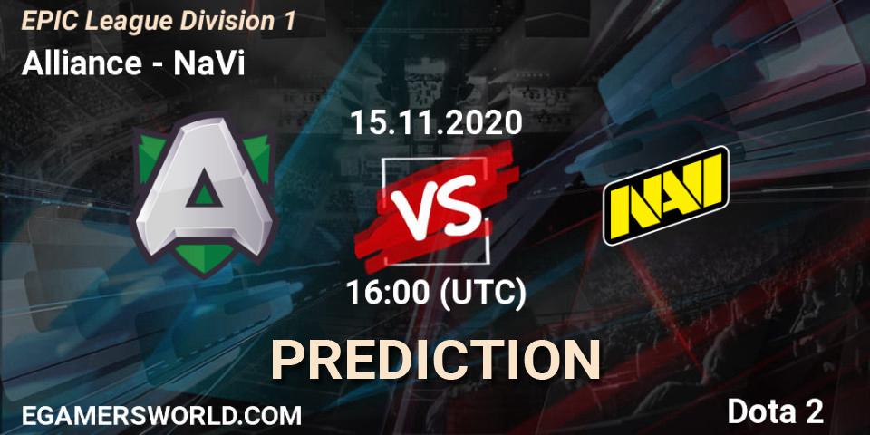 Alliance проти NaVi: Поради щодо ставок, прогнози на матчі. 15.11.2020 at 16:03. Dota 2, EPIC League Division 1