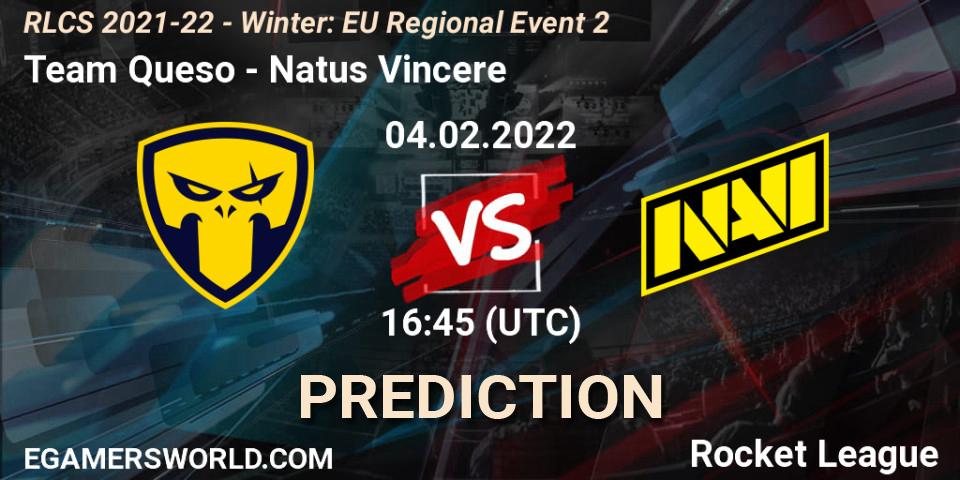 Team Queso проти Natus Vincere: Поради щодо ставок, прогнози на матчі. 04.02.2022 at 16:45. Rocket League, RLCS 2021-22 - Winter: EU Regional Event 2