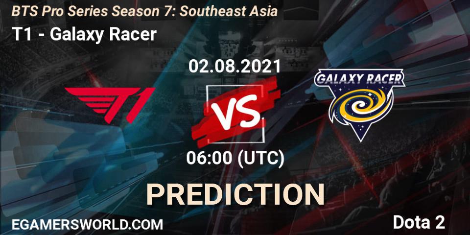 T1 проти Galaxy Racer: Поради щодо ставок, прогнози на матчі. 02.08.2021 at 06:00. Dota 2, BTS Pro Series Season 7: Southeast Asia