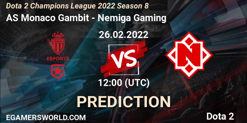 AS Monaco Gambit проти Nemiga Gaming: Поради щодо ставок, прогнози на матчі. 24.03.2022 at 12:00. Dota 2, Dota 2 Champions League 2022 Season 8