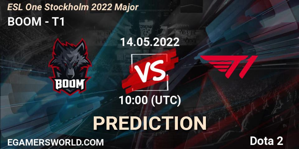 BOOM проти T1: Поради щодо ставок, прогнози на матчі. 14.05.2022 at 10:00. Dota 2, ESL One Stockholm 2022 Major