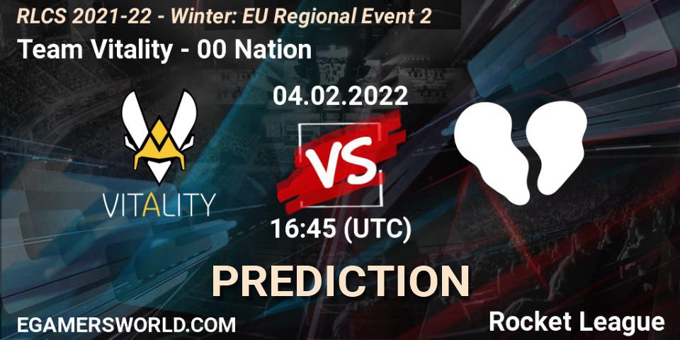 Team Vitality проти 00 Nation: Поради щодо ставок, прогнози на матчі. 04.02.2022 at 16:45. Rocket League, RLCS 2021-22 - Winter: EU Regional Event 2