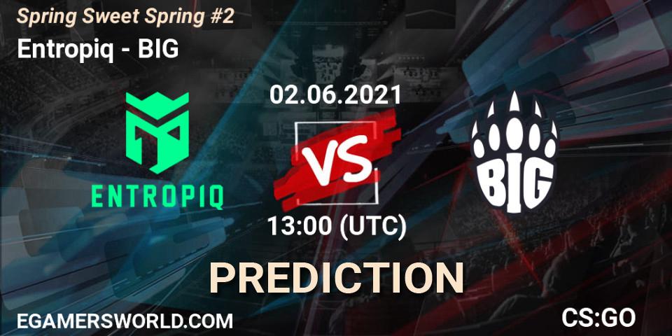 Entropiq проти BIG: Поради щодо ставок, прогнози на матчі. 02.06.2021 at 13:00. Counter-Strike (CS2), Spring Sweet Spring #2