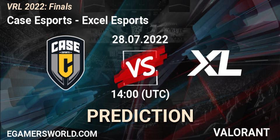 Case Esports проти Excel Esports: Поради щодо ставок, прогнози на матчі. 28.07.2022 at 14:00. VALORANT, VRL 2022: Finals