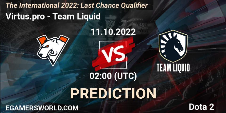 Virtus.pro проти Team Liquid: Поради щодо ставок, прогнози на матчі. 11.10.2022 at 02:01. Dota 2, The International 2022: Last Chance Qualifier