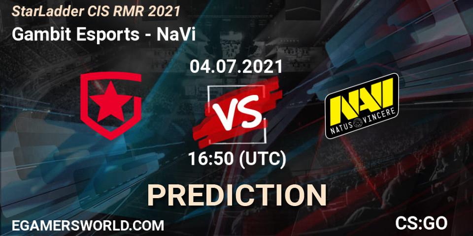 Gambit Esports проти NaVi: Поради щодо ставок, прогнози на матчі. 04.07.2021 at 16:50. Counter-Strike (CS2), StarLadder CIS RMR 2021