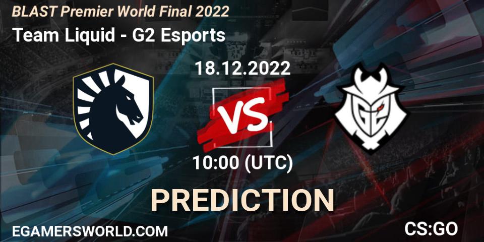 Team Liquid проти G2 Esports: Поради щодо ставок, прогнози на матчі. 18.12.2022 at 10:00. Counter-Strike (CS2), BLAST Premier World Final 2022