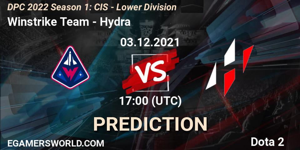 Winstrike Team проти Hydra: Поради щодо ставок, прогнози на матчі. 03.12.2021 at 17:41. Dota 2, DPC 2022 Season 1: CIS - Lower Division