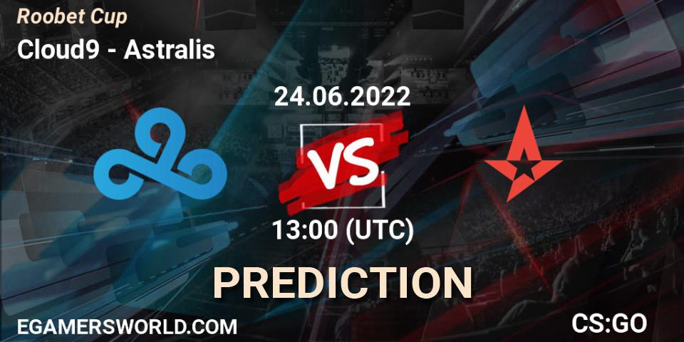 Cloud9 проти Astralis: Поради щодо ставок, прогнози на матчі. 24.06.2022 at 13:00. Counter-Strike (CS2), Roobet Cup