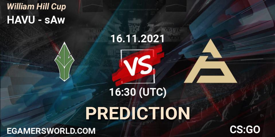 HAVU проти sAw: Поради щодо ставок, прогнози на матчі. 16.11.2021 at 16:30. Counter-Strike (CS2), William Hill Cup