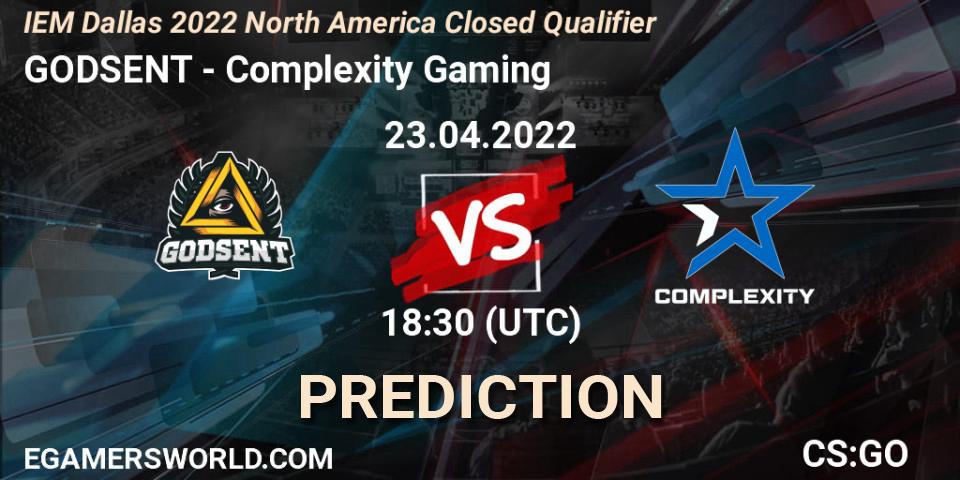 GODSENT проти Complexity Gaming: Поради щодо ставок, прогнози на матчі. 23.04.2022 at 18:30. Counter-Strike (CS2), IEM Dallas 2022 North America Closed Qualifier