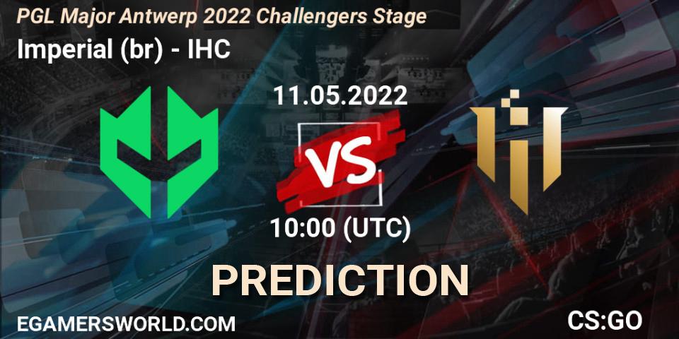Imperial (br) проти IHC: Поради щодо ставок, прогнози на матчі. 11.05.2022 at 10:00. Counter-Strike (CS2), PGL Major Antwerp 2022 Challengers Stage
