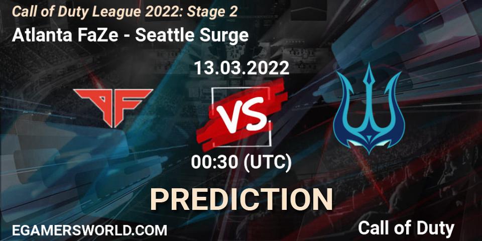 Atlanta FaZe проти Seattle Surge: Поради щодо ставок, прогнози на матчі. 13.03.2022 at 00:30. Call of Duty, Call of Duty League 2022: Stage 2
