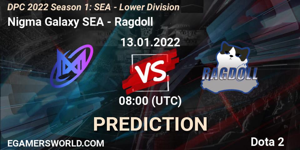 Nigma Galaxy SEA проти Ragdoll: Поради щодо ставок, прогнози на матчі. 13.01.2022 at 08:34. Dota 2, DPC 2022 Season 1: SEA - Lower Division
