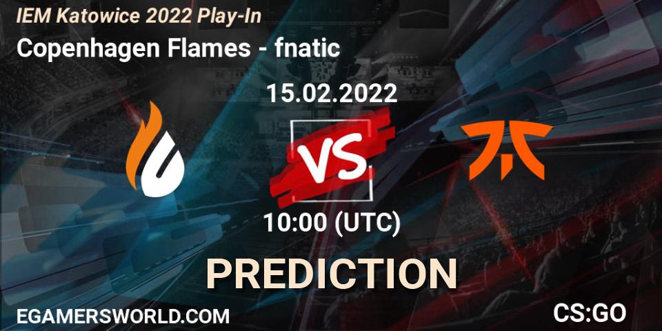 Copenhagen Flames проти fnatic: Поради щодо ставок, прогнози на матчі. 15.02.2022 at 10:00. Counter-Strike (CS2), IEM Katowice 2022 Play-In