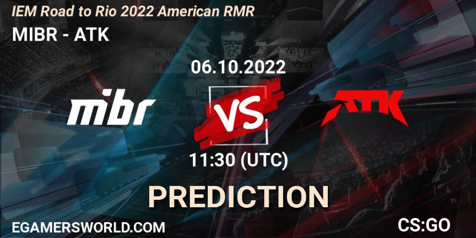 MIBR проти ATK: Поради щодо ставок, прогнози на матчі. 06.10.2022 at 11:30. Counter-Strike (CS2), IEM Road to Rio 2022 American RMR
