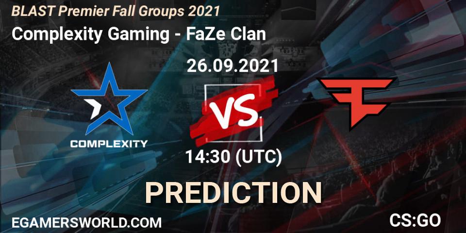 Complexity Gaming проти FaZe Clan: Поради щодо ставок, прогнози на матчі. 26.09.2021 at 14:30. Counter-Strike (CS2), BLAST Premier Fall Groups 2021