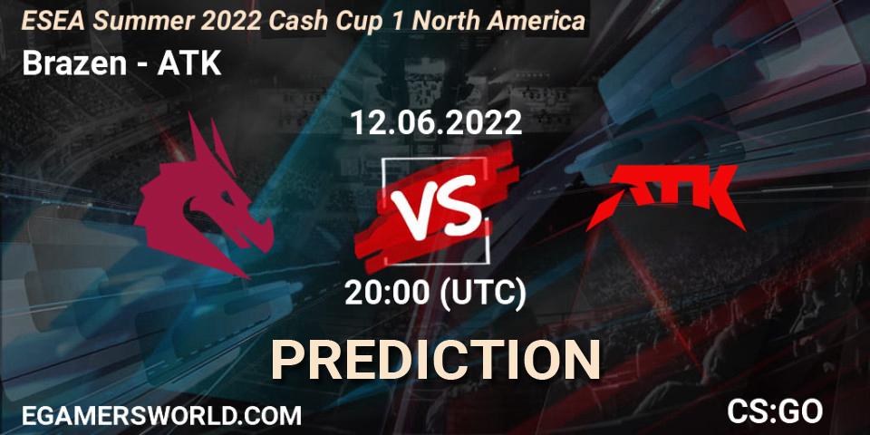 Brazen проти ATK: Поради щодо ставок, прогнози на матчі. 12.06.2022 at 20:00. Counter-Strike (CS2), ESEA Cash Cup: North America - Summer 2022 #1