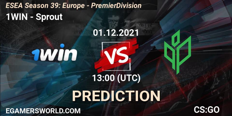 1WIN проти Sprout: Поради щодо ставок, прогнози на матчі. 01.12.2021 at 14:05. Counter-Strike (CS2), ESEA Season 39: Europe - Premier Division