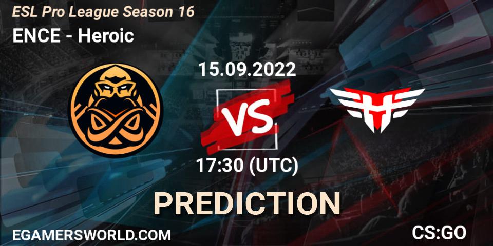 ENCE проти Heroic: Поради щодо ставок, прогнози на матчі. 15.09.2022 at 17:30. Counter-Strike (CS2), ESL Pro League Season 16