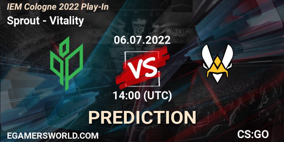 Sprout проти Vitality: Поради щодо ставок, прогнози на матчі. 06.07.2022 at 14:00. Counter-Strike (CS2), IEM Cologne 2022 Play-In