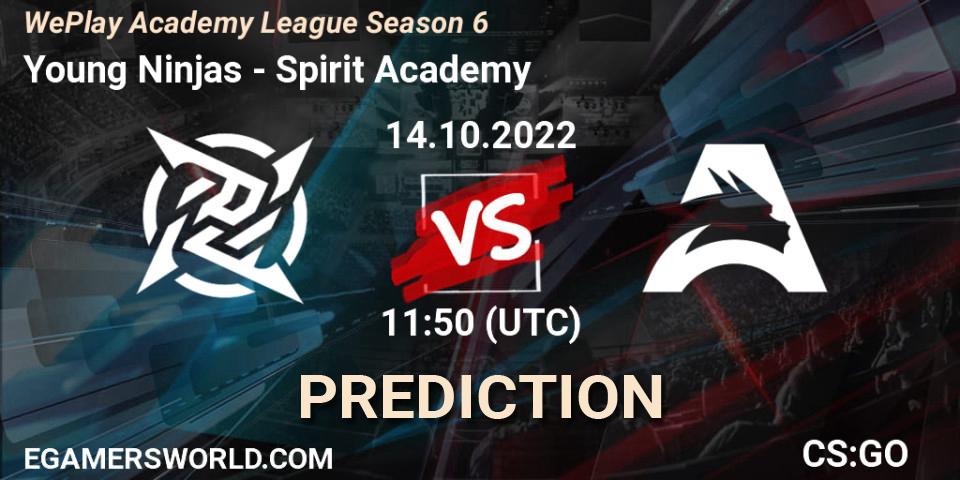 Young Ninjas проти Spirit Academy: Поради щодо ставок, прогнози на матчі. 14.10.2022 at 11:50. Counter-Strike (CS2), WePlay Academy League Season 6