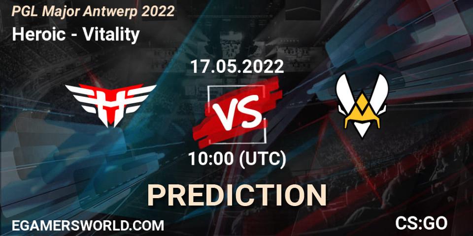 Heroic проти Vitality: Поради щодо ставок, прогнози на матчі. 17.05.2022 at 10:00. Counter-Strike (CS2), PGL Major Antwerp 2022