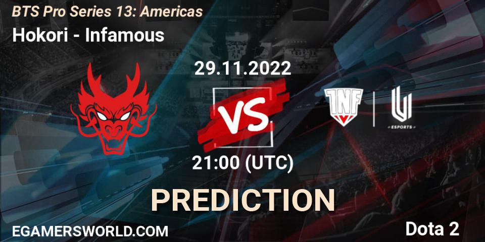Hokori проти Infamous: Поради щодо ставок, прогнози на матчі. 29.11.2022 at 21:03. Dota 2, BTS Pro Series 13: Americas