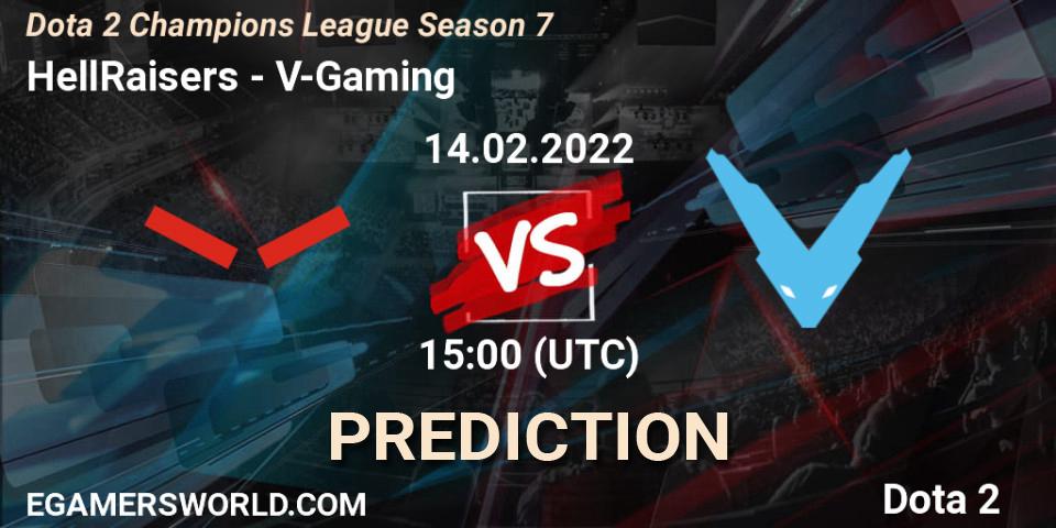 HellRaisers проти V-Gaming: Поради щодо ставок, прогнози на матчі. 14.02.2022 at 15:00. Dota 2, Dota 2 Champions League 2022 Season 7
