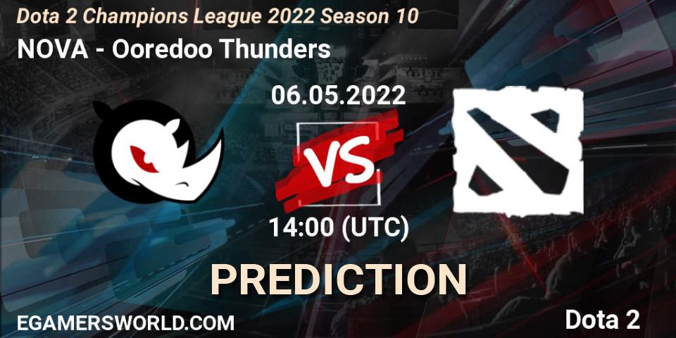NOVA проти Ooredoo Thunders: Поради щодо ставок, прогнози на матчі. 06.05.2022 at 14:12. Dota 2, Dota 2 Champions League 2022 Season 10 