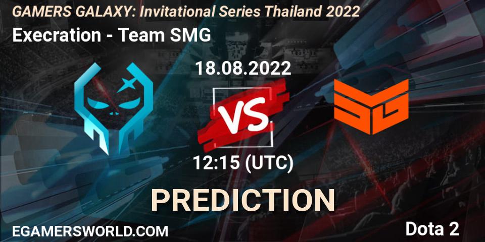 Execration проти Team SMG: Поради щодо ставок, прогнози на матчі. 18.08.2022 at 11:35. Dota 2, GAMERS GALAXY: Invitational Series Thailand 2022