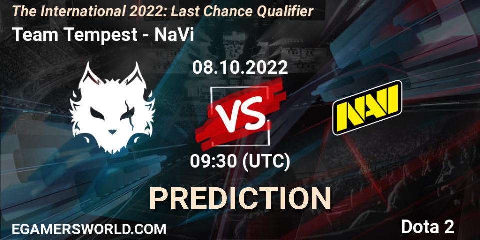 Team Tempest проти NaVi: Поради щодо ставок, прогнози на матчі. 08.10.2022 at 08:59. Dota 2, The International 2022: Last Chance Qualifier