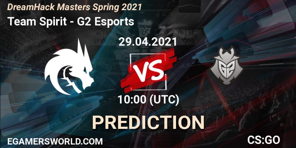 Team Spirit проти G2 Esports: Поради щодо ставок, прогнози на матчі. 29.04.2021 at 10:00. Counter-Strike (CS2), DreamHack Masters Spring 2021