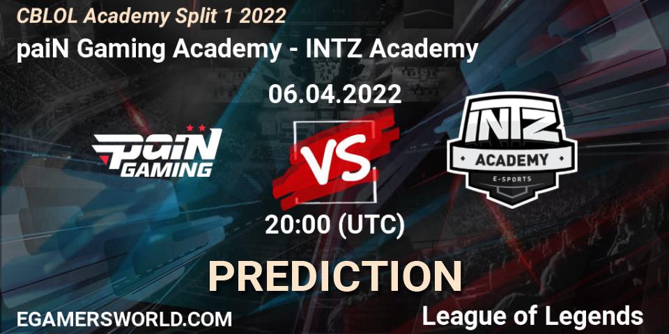 paiN Gaming Academy проти INTZ Academy: Поради щодо ставок, прогнози на матчі. 06.04.2022 at 19:00. LoL, CBLOL Academy Split 1 2022