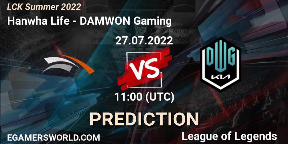 Hanwha Life проти DAMWON Gaming: Поради щодо ставок, прогнози на матчі. 27.07.2022 at 11:00. LoL, LCK Summer 2022