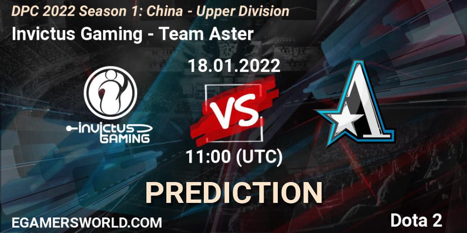 Invictus Gaming проти Team Aster: Поради щодо ставок, прогнози на матчі. 18.01.2022 at 10:55. Dota 2, DPC 2022 Season 1: China - Upper Division