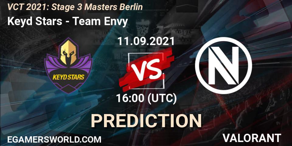 Keyd Stars проти Team Envy: Поради щодо ставок, прогнози на матчі. 11.09.2021 at 19:00. VALORANT, VCT 2021: Stage 3 Masters Berlin