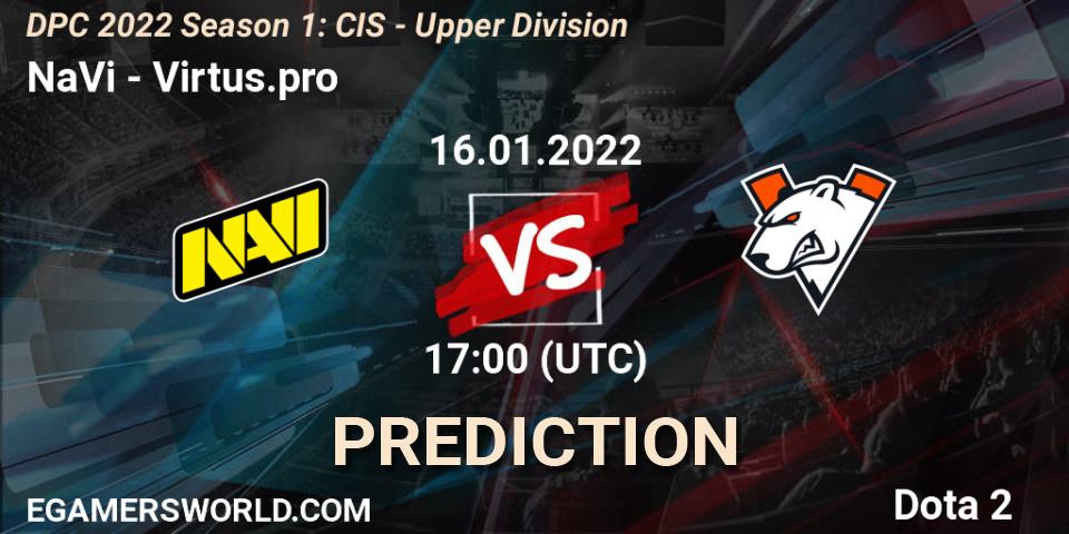 NaVi проти Virtus.pro: Поради щодо ставок, прогнози на матчі. 16.01.2022 at 17:01. Dota 2, DPC 2022 Season 1: CIS - Upper Division