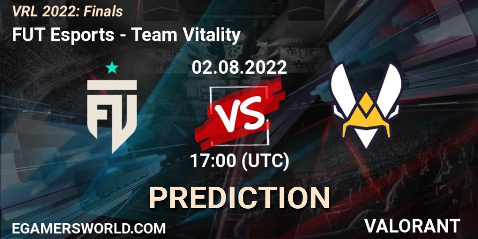 FUT Esports проти Team Vitality: Поради щодо ставок, прогнози на матчі. 02.08.2022 at 16:45. VALORANT, VRL 2022: Finals