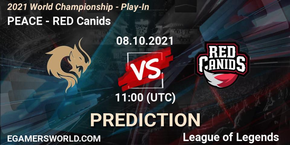 PEACE проти RED Canids: Поради щодо ставок, прогнози на матчі. 08.10.2021 at 16:10. LoL, 2021 World Championship - Play-In