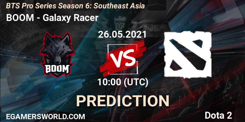 BOOM проти Galaxy Racer: Поради щодо ставок, прогнози на матчі. 26.05.2021 at 10:17. Dota 2, BTS Pro Series Season 6: Southeast Asia