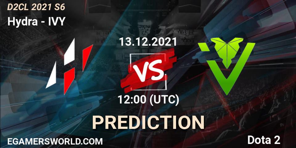 Hydra проти IVY: Поради щодо ставок, прогнози на матчі. 13.12.2021 at 12:00. Dota 2, Dota 2 Champions League 2021 Season 6