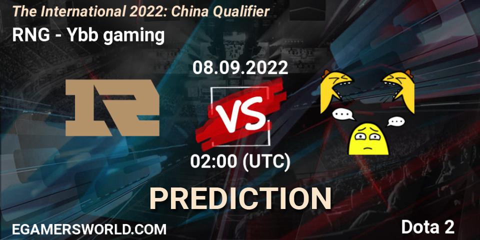 RNG проти Ybb gaming: Поради щодо ставок, прогнози на матчі. 08.09.2022 at 02:07. Dota 2, The International 2022: China Qualifier