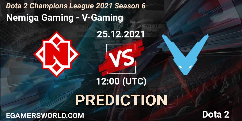 Nemiga Gaming проти V-Gaming: Поради щодо ставок, прогнози на матчі. 27.12.2021 at 12:00. Dota 2, Dota 2 Champions League 2021 Season 6