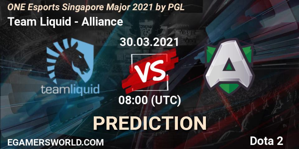 Team Liquid проти Alliance: Поради щодо ставок, прогнози на матчі. 30.03.2021 at 08:40. Dota 2, ONE Esports Singapore Major 2021