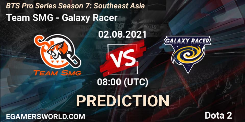 Team SMG проти Galaxy Racer: Поради щодо ставок, прогнози на матчі. 02.08.2021 at 08:15. Dota 2, BTS Pro Series Season 7: Southeast Asia
