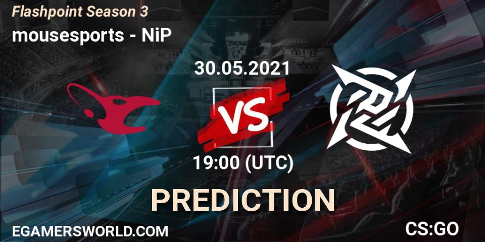 mousesports проти NiP: Поради щодо ставок, прогнози на матчі. 30.05.2021 at 19:55. Counter-Strike (CS2), Flashpoint Season 3
