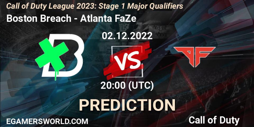 Boston Breach проти Atlanta FaZe: Поради щодо ставок, прогнози на матчі. 02.12.2022 at 20:00. Call of Duty, Call of Duty League 2023: Stage 1 Major Qualifiers