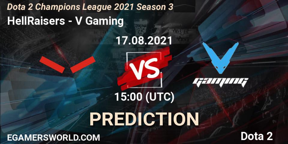 HellRaisers проти V Gaming: Поради щодо ставок, прогнози на матчі. 17.08.2021 at 15:00. Dota 2, Dota 2 Champions League 2021 Season 3