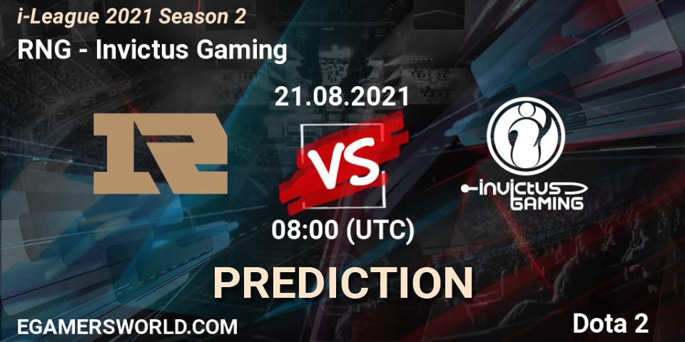 RNG проти Invictus Gaming: Поради щодо ставок, прогнози на матчі. 21.08.2021 at 12:03. Dota 2, i-League 2021 Season 2